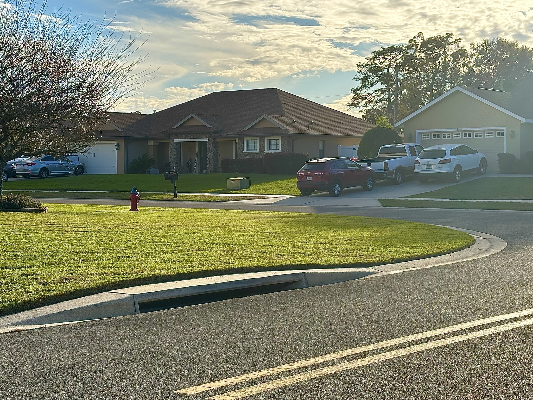 Manicured front lawn